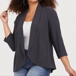 womens plus size boyfriend blazer
